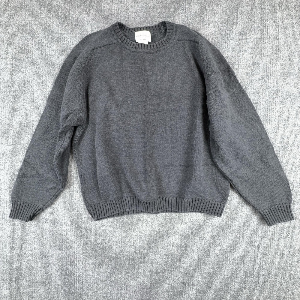 Knightsbridge Sweater Mens‎ 2XL Gray Crewneck Cotton Knit Pullover Big & Tall